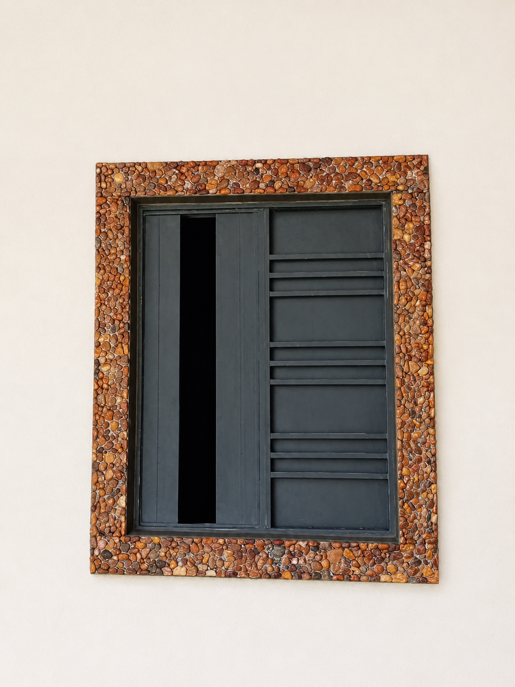 Placa Decorativa Artesanal de Pedras Naturais 50x50 cm
